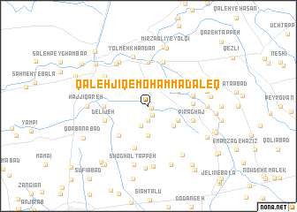 map of Qal‘eh Jīq-e Moḩammad Āleq