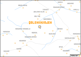 map of Qal‘eh Khvājeh