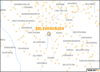 map of Qal‘eh Khvājeh