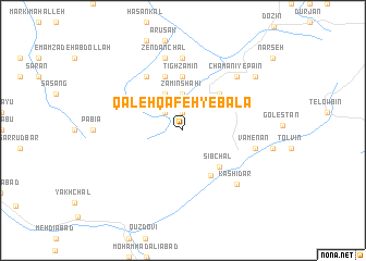 map of Qal‘eh Qāfeh-ye Bālā