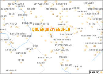 map of Qal‘eh Qāẕī-ye Soflá