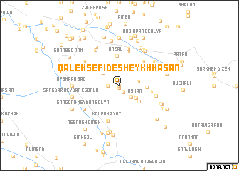 map of Qal‘eh Sefīd-e Sheykh Ḩasan