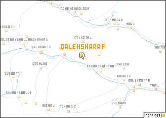 map of Qal‘eh Sharaf