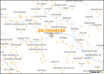 map of Qal‘eh Shekār