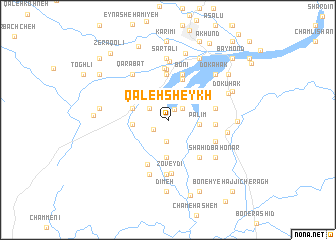 map of Qal‘eh Sheykh