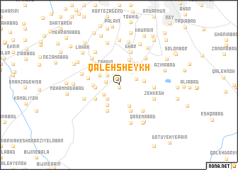 map of Qal‘eh Sheykh