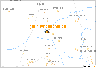 map of Qal‘eh-ye Aḩmadkhān