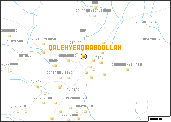 map of Qal‘eh-ye Āqā ‘Abdollāh