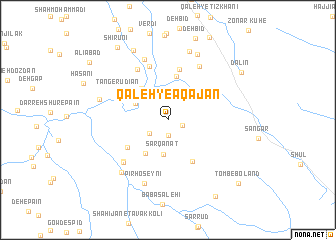 map of Qal‘eh-ye Āqājān