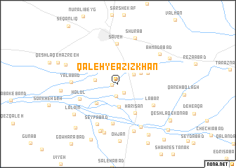 map of Qal‘eh-ye ‘Azīzkhān