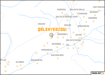 map of Qal‘eh-ye ‘Aẕodī