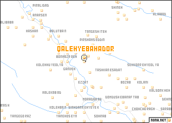 map of Qal‘eh-ye Bahādor