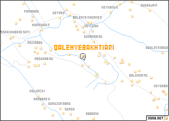 map of Qal‘eh-ye Bakhtīārī