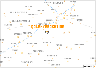 map of Qal‘eh-ye Bakhtīār