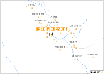 map of Qal‘eh-ye Bāzoft