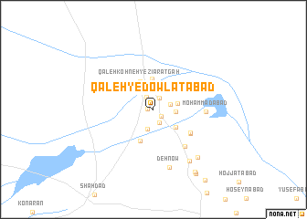 map of Qal‘eh-ye Dowlatābād