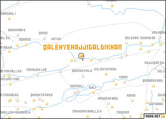 map of Qal‘eh-ye Ḩājjī Galdī Khān