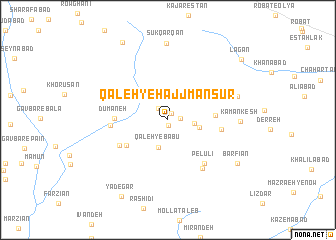 map of Qal‘eh-ye Ḩājj Manşūr
