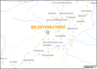 map of Qal‘eh-ye Ḩāj Ţāher