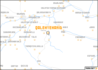 map of Qal‘eh-ye Ḩamīd