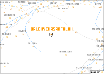 map of Qal‘eh-ye Ḩasanfalak