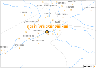 map of Qal‘eh-ye Ḩasan Raḩmān