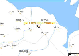 map of Qal‘eh-ye Ḩoseynābād