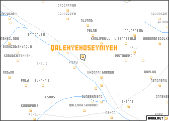 map of Qal‘eh-ye Ḩoseynīyeh