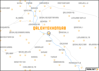 map of Qal‘eh-ye Khondāb