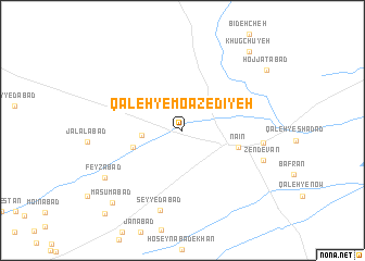 map of Qal‘eh-ye Mo‘āẕedīyeh