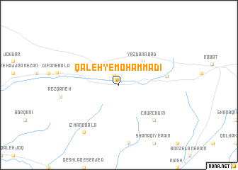 map of Qal‘eh-ye Moḩammadī