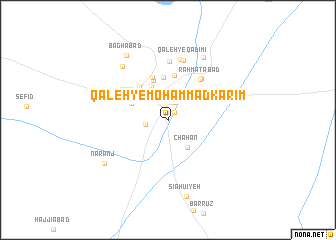 map of Qal‘eh-ye Moḩammad Karīm