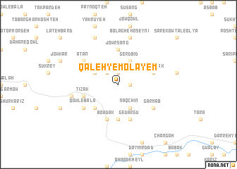 map of Qal‘eh-ye Molāyem