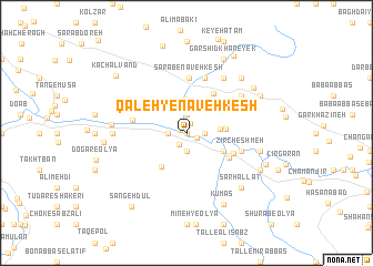 map of Qal‘eh-ye Nāveh Kesh