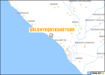 map of Qal‘eh-ye Qāyed Ḩeydar