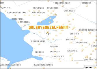 map of Qal‘eh-ye Qezel Ḩeşār