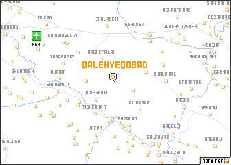 map of Qal‘eh-ye Qobād