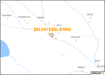 map of Qal‘eh-ye Qolī ‘Emādī