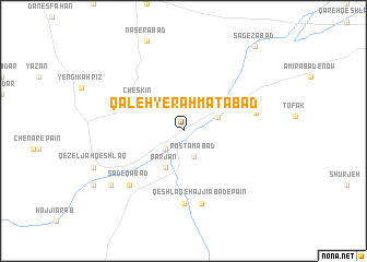 map of Qal‘eh-ye Raḩmatābād