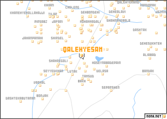 map of Qal‘eh-ye Sām