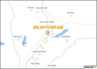 map of Qal‘eh-ye Sarjūb