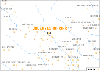 map of Qal‘eh-ye Shahrīār