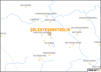 map of Qal‘eh-ye Shāh Taslīm