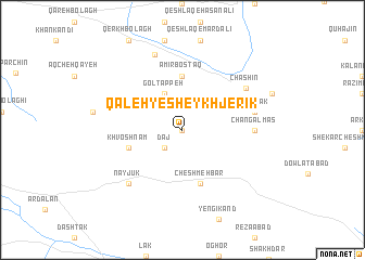 map of Qal‘eh-ye Sheykh Jerīk