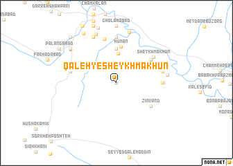 map of Qal‘eh-ye Sheykh Mākhūn