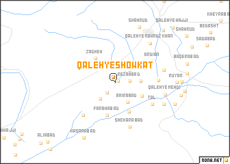 map of Qal‘eh-ye Showkat