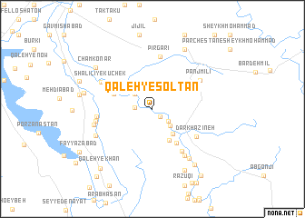 map of Qal‘eh-ye Solţān