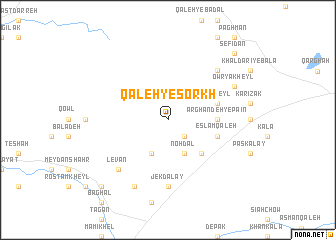 map of Qal‘eh-ye Sorkh