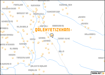 map of Qal‘eh-ye Ţīzkhānī