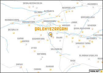 map of Qal‘eh-ye Zargāmī